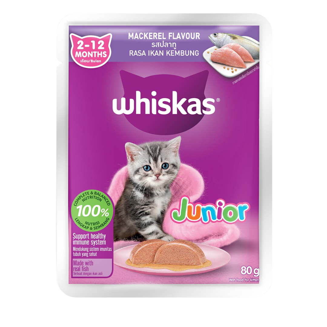 Whiskas Mackerel Flavor-80gram (Wet)