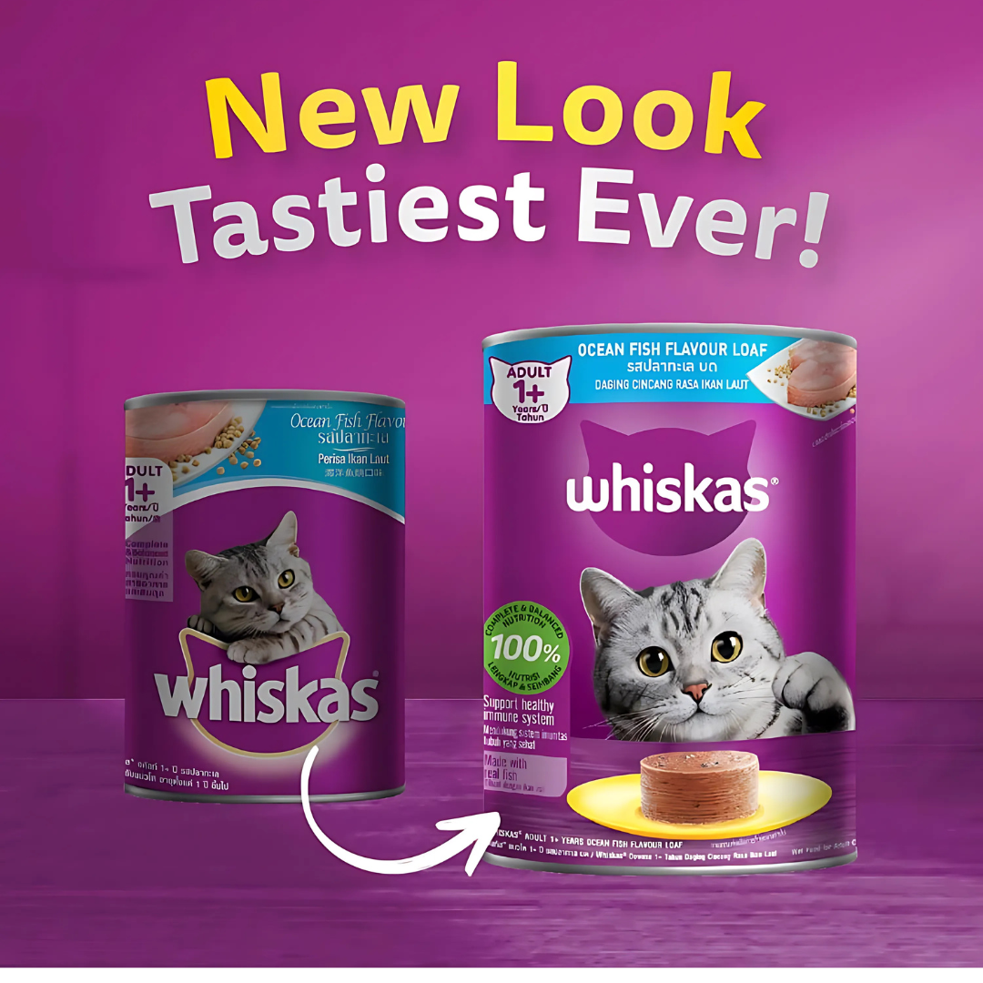 Whiskas Ocean Fish Flavour Canned-400gram (Wet)