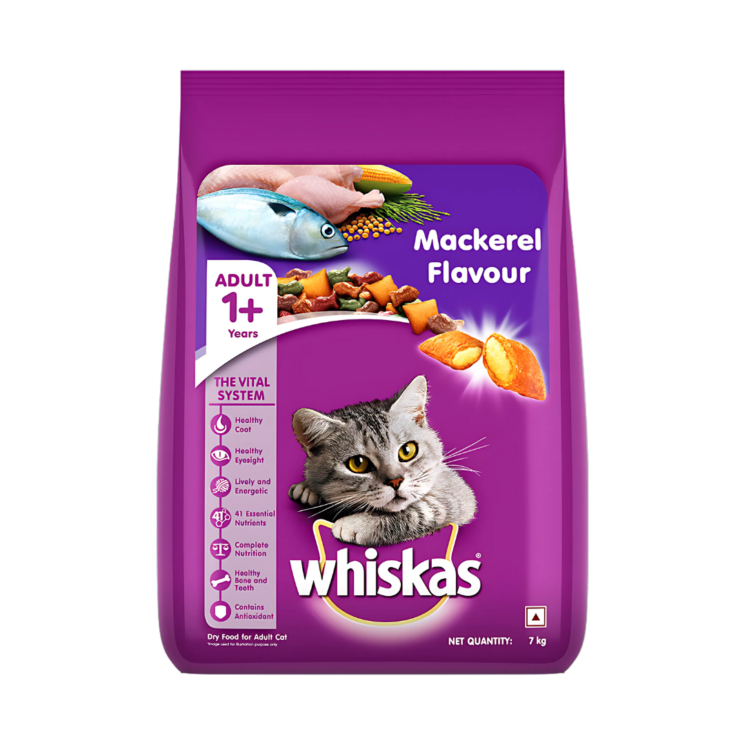 Whiskas Mackerel Flavour Adult-1.2kg/400gram (Dry)