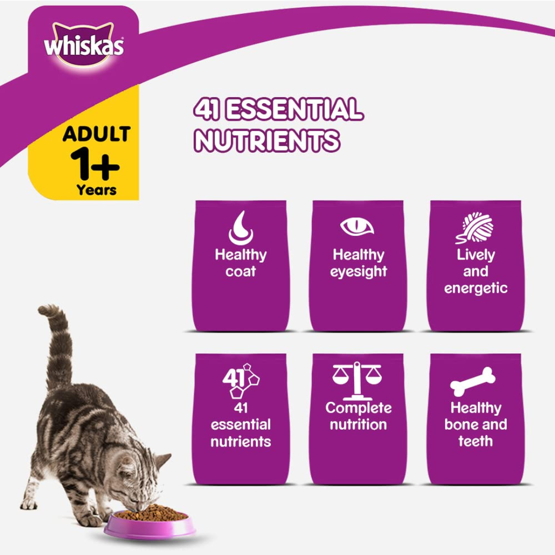 Whiskas Chicken Flavor Adult-1.2kg/400gram (Dry)