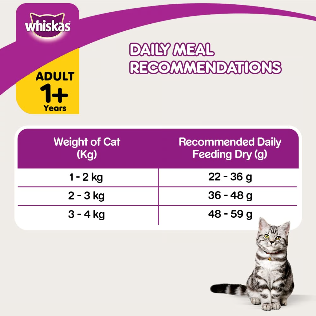 Whiskas Chicken Flavor Adult-1.2kg/400gram (Dry)