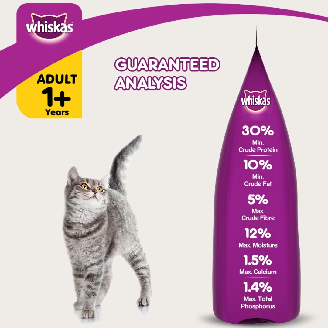 Whiskas Chicken Flavor Adult-1.2kg/400gram (Dry)