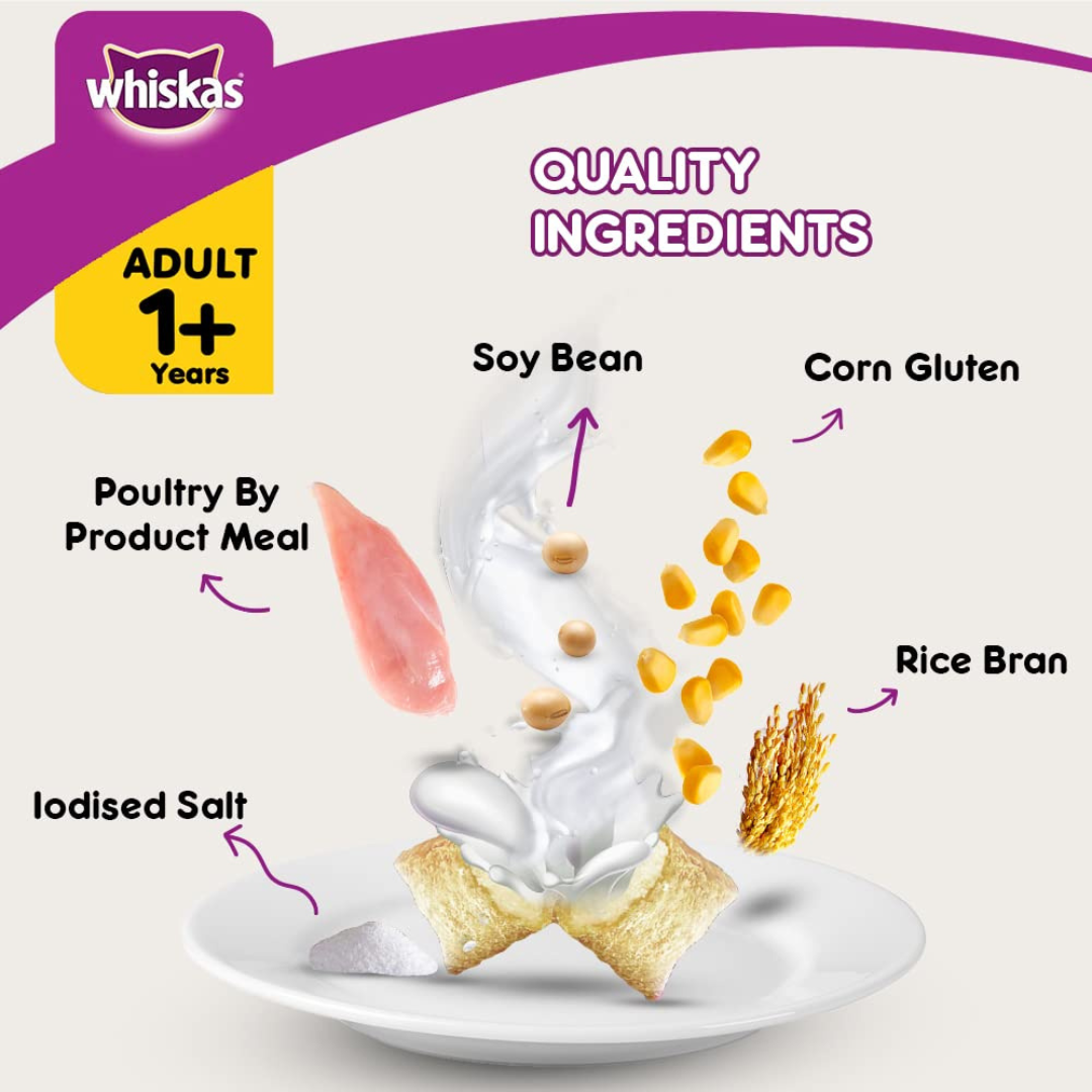 Whiskas Chicken Flavor Adult-1.2kg/400gram (Dry)