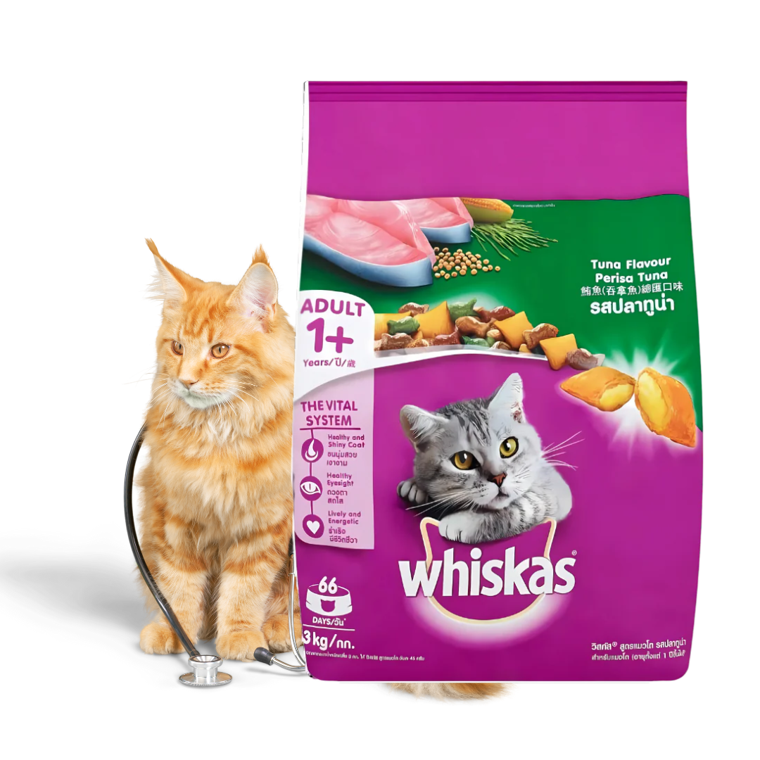 Whiskas Tuna Flavor for Adult-1.2kg/400gram (Dry)