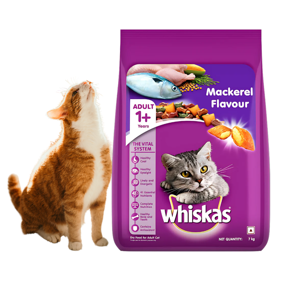 Whiskas Mackerel Flavour Adult-1.2kg/400gram (Dry)