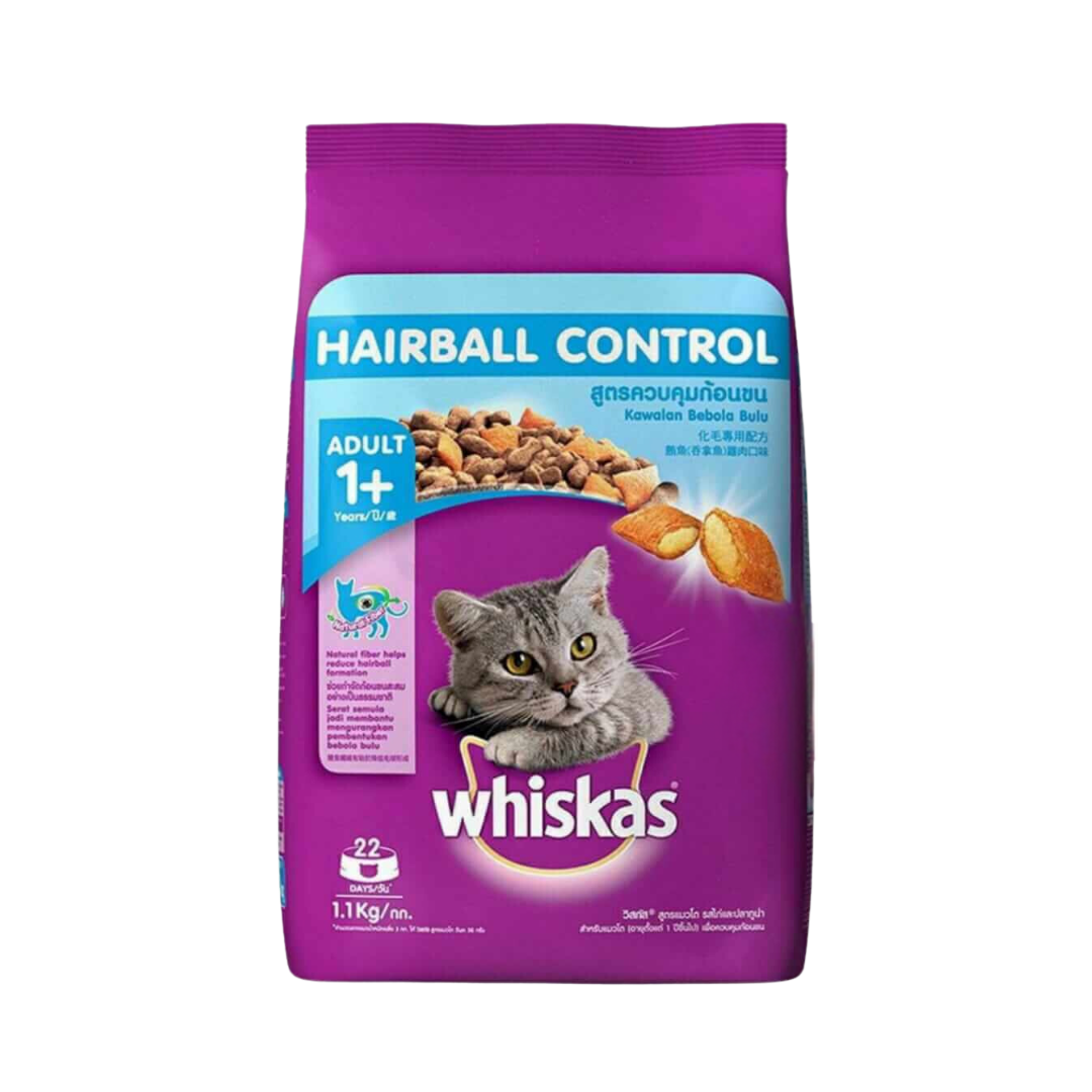 Whiskas  Hairball Control For Adult-1.2kg/400gram (Dry)