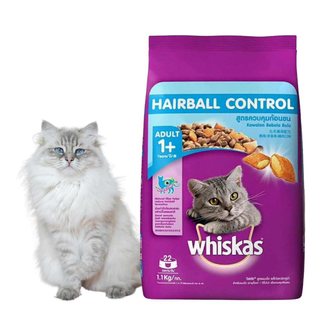 Whiskas  Hairball Control For Adult-1.2kg/400gram (Dry)