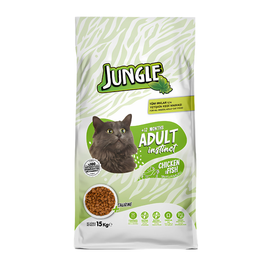 Jungle Chicken & Fish Cat  Food-500g/1.5kg (Dry)