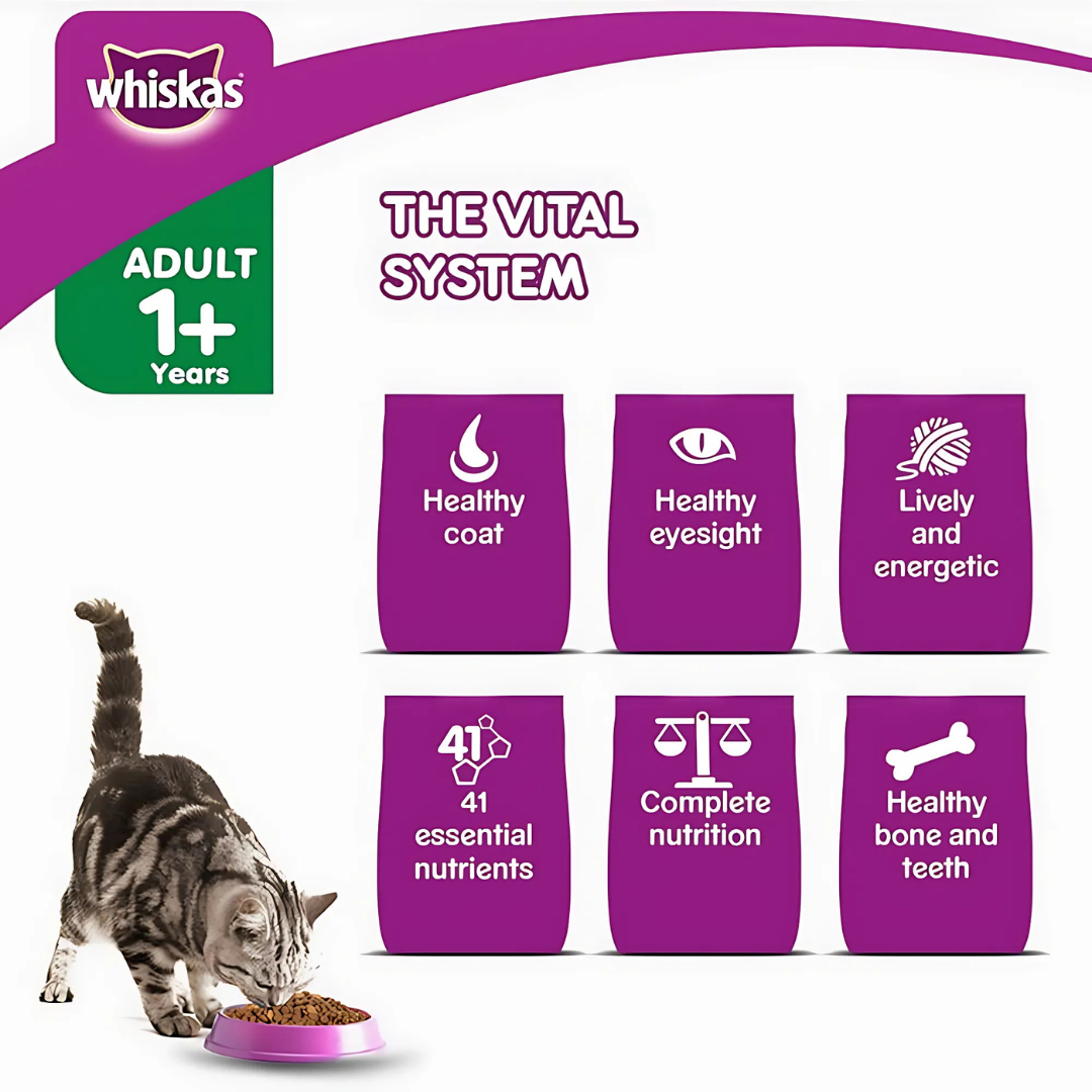 Whiskas Tuna Flavor for Adult-1.2kg/400gram (Dry)